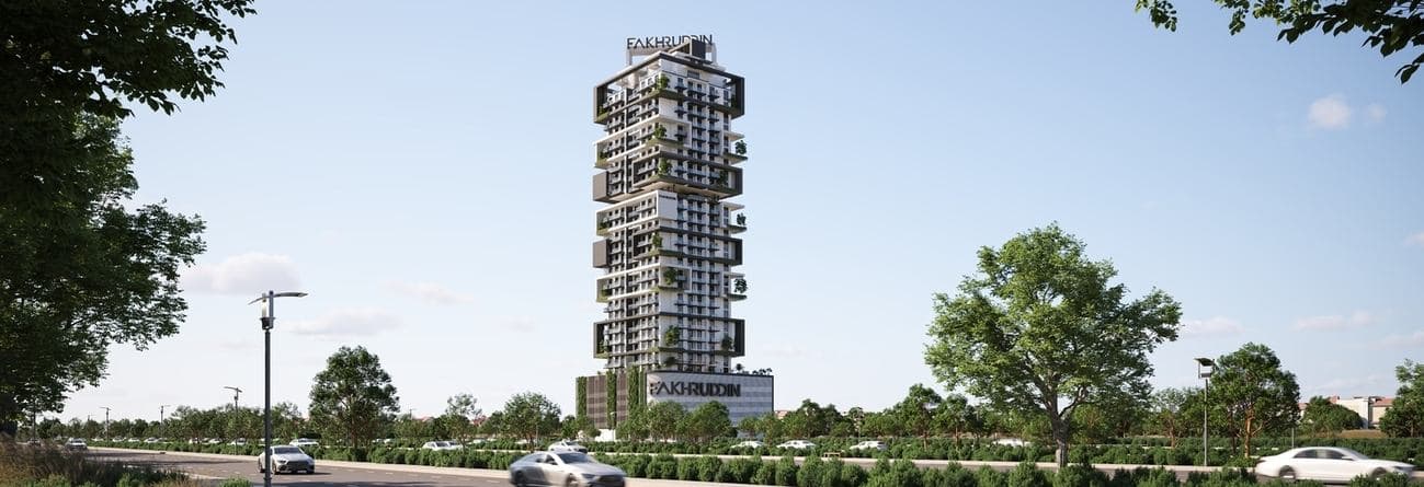 Treppan Tower exterior view - JVT (Jumeirah Village Triangle), Dubai - by Fakhruddin Properties Development