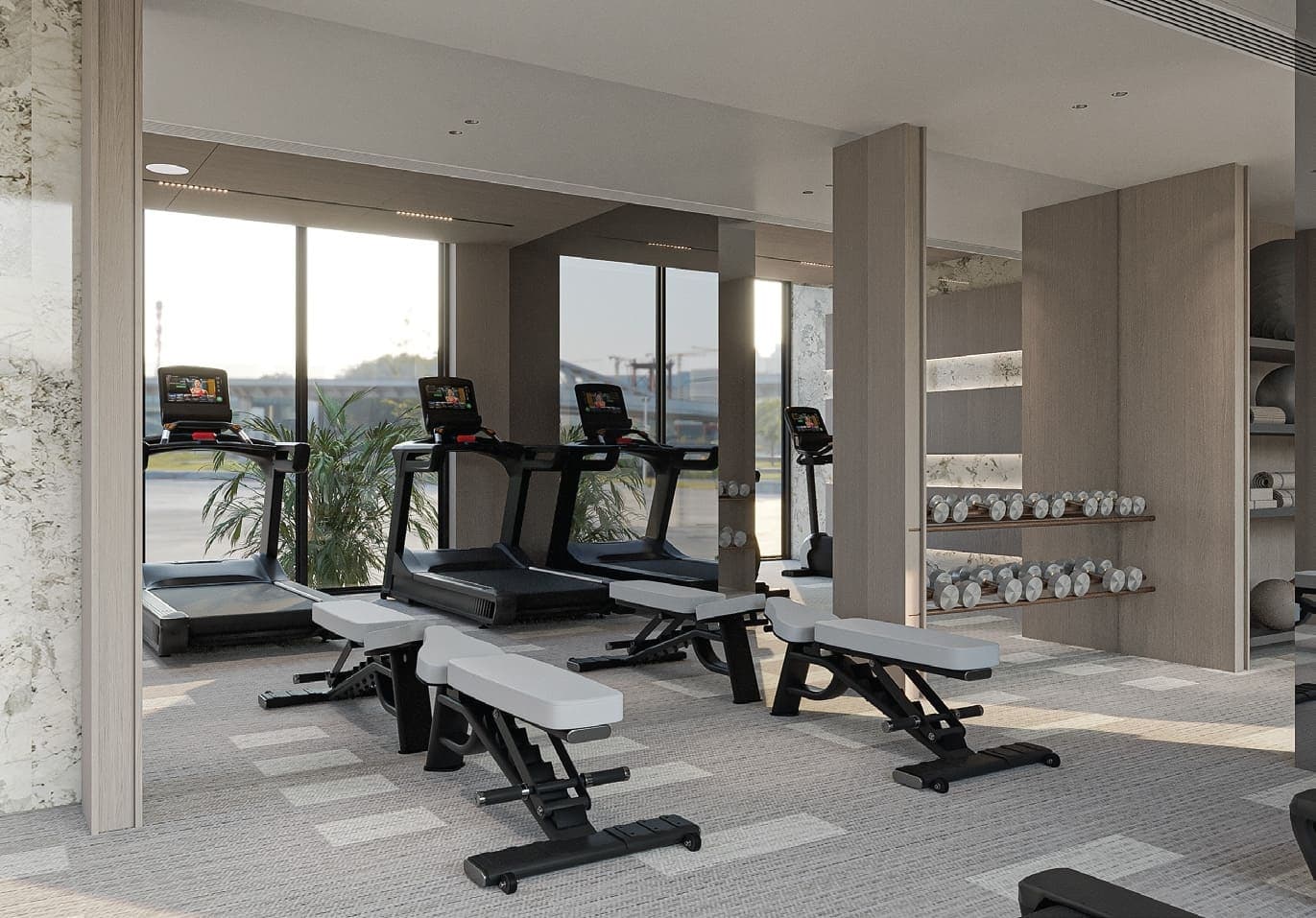 Trevino amenity Fitness Centre - JVC (Jumeirah Village Circle), Dubai - by Avelon Developments