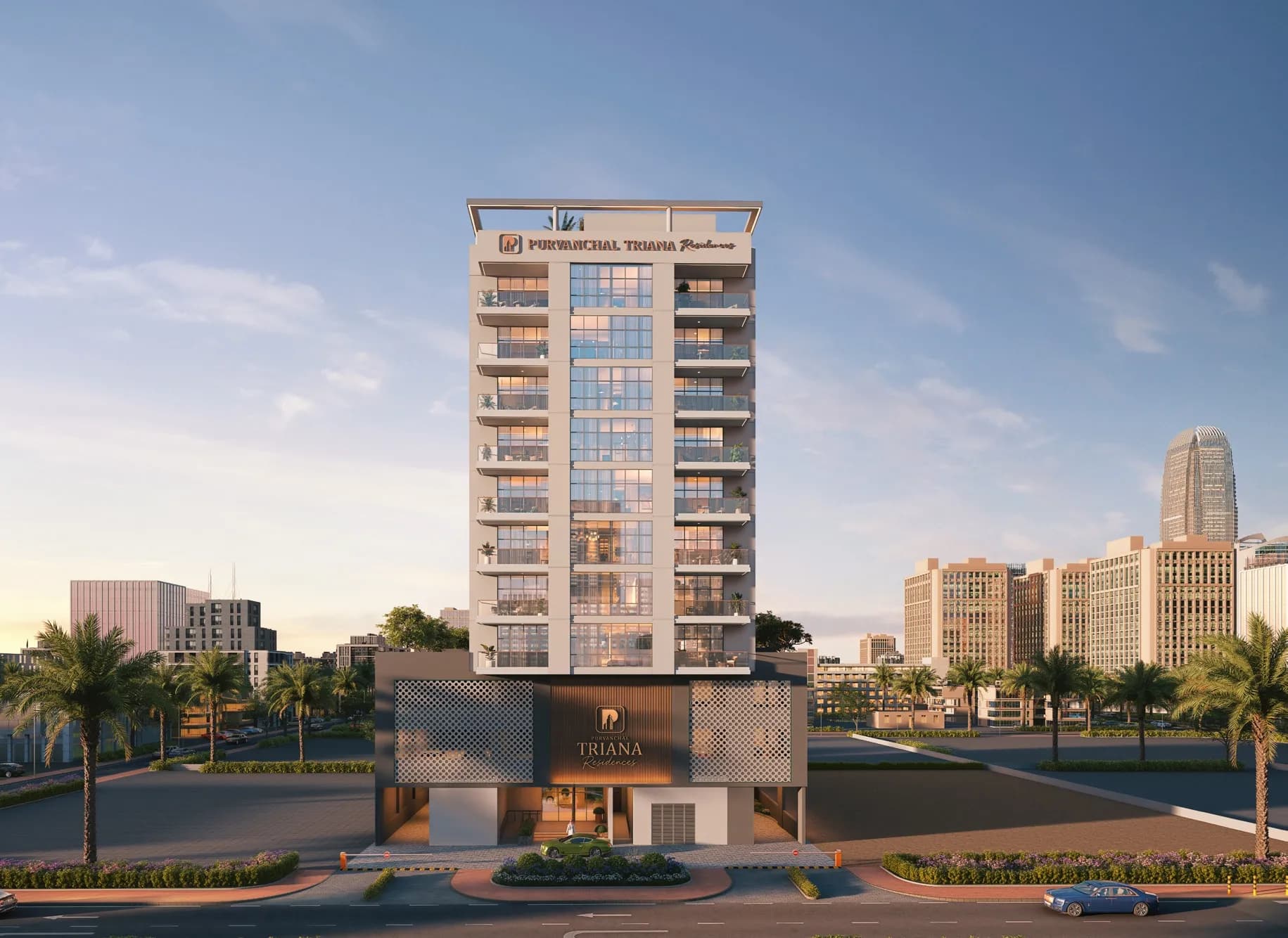 Triana Residences exterior view - Al Satwa, Dubai - by Purvanchal Development
