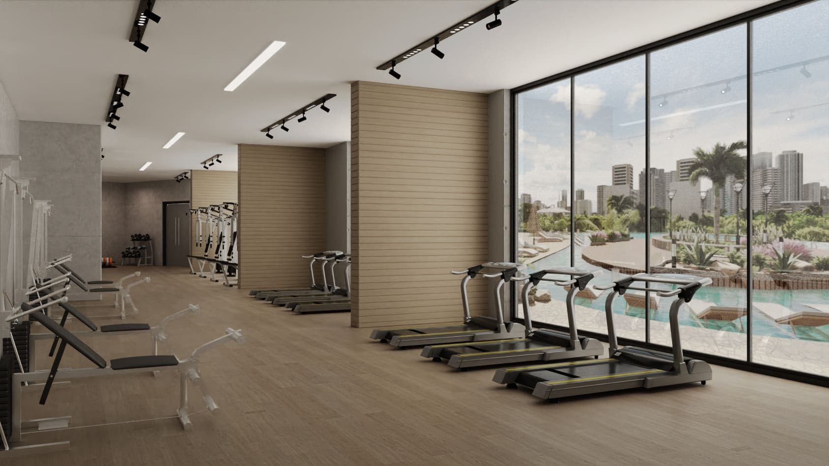 Trinity amenity Gym in Arjan, Dubai, by Karma Developers