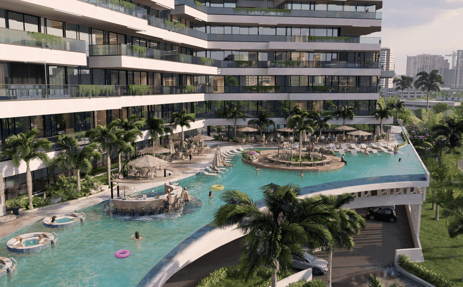 Trinity amenity Swimming Pool Like A Beach Resort in Arjan, Dubai, by Karma Developers