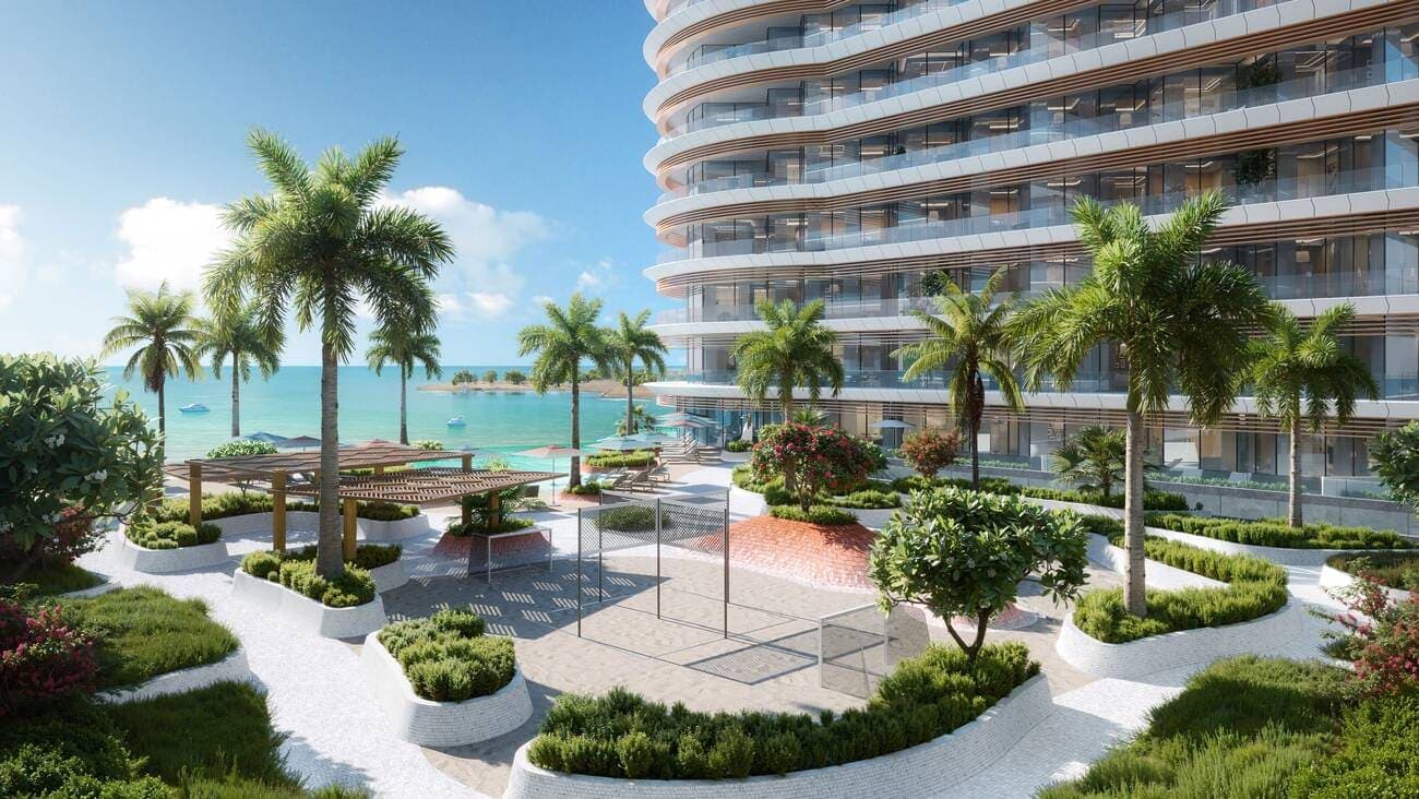 Trio Isle amenity Beach Volleyball & Boules Court in Al Marjan Island, Ras Al Khaimah, by Durar Group