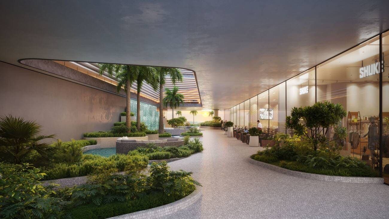 Trio Isle amenity Feature Wall & Retail - Al Marjan Island, Dubai - by Durar Group