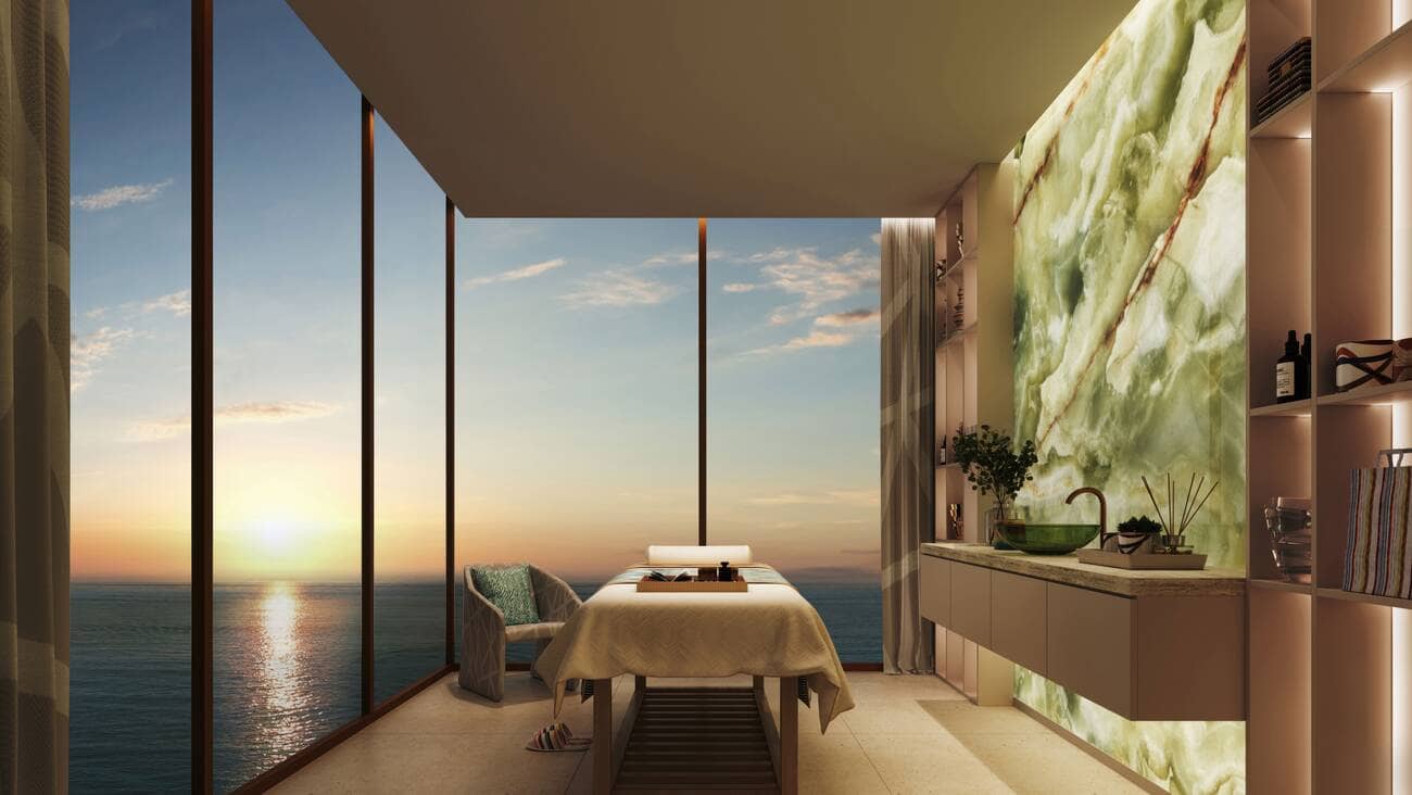 Trio Isle amenity Treatment Room in Al Marjan Island, Ras Al Khaimah, by Durar Group