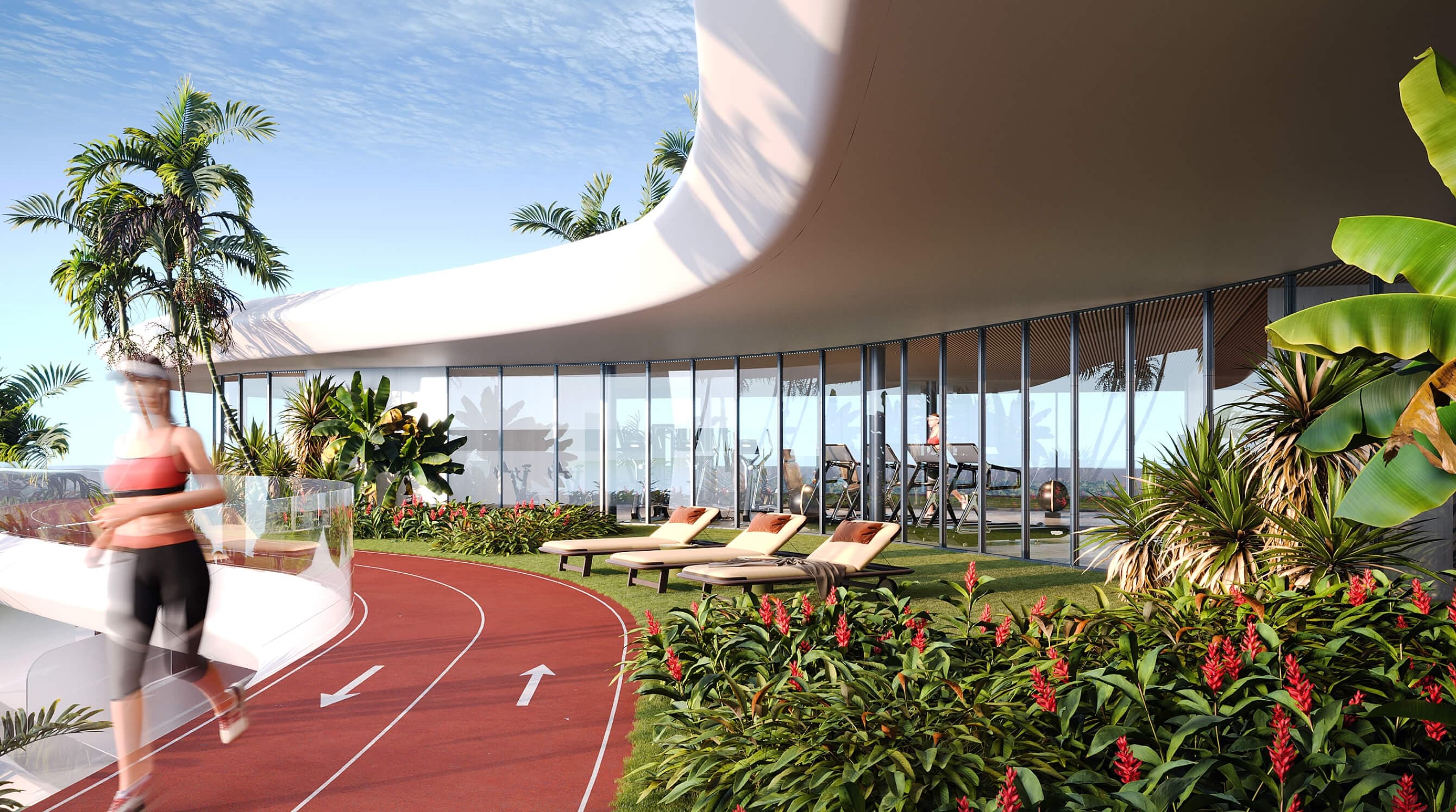 Trussardi Residences amenity Rooftop Fitness - Al Furjan, Dubai - by MIRA Developments