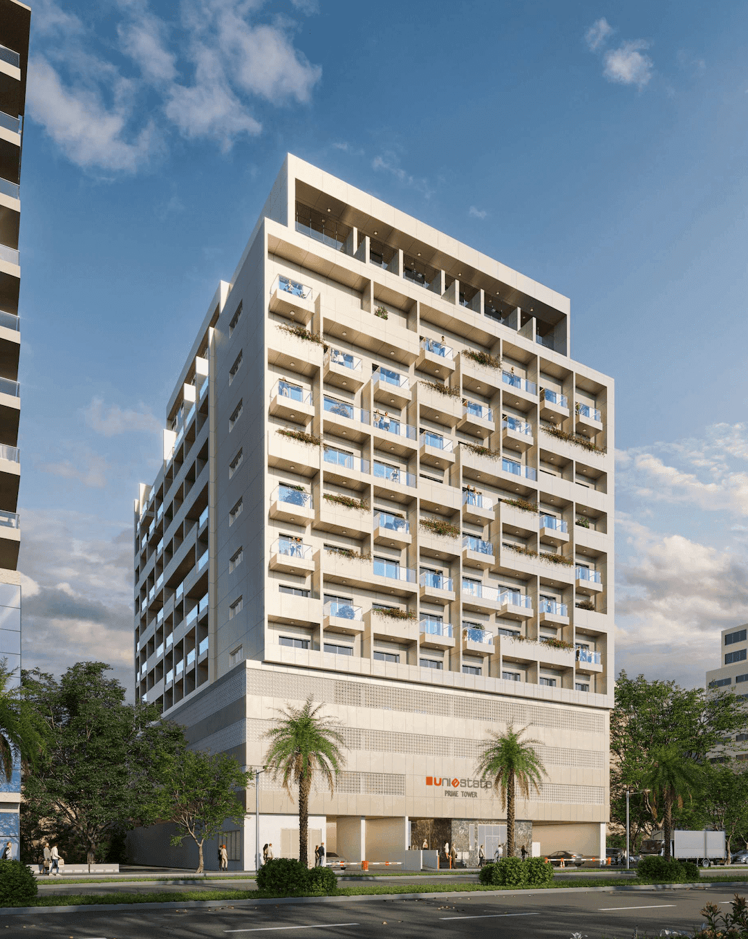 Uniestate Prime Tower exterior view - JVC (Jumeirah Village Circle), Dubai - by Uniestate Properties