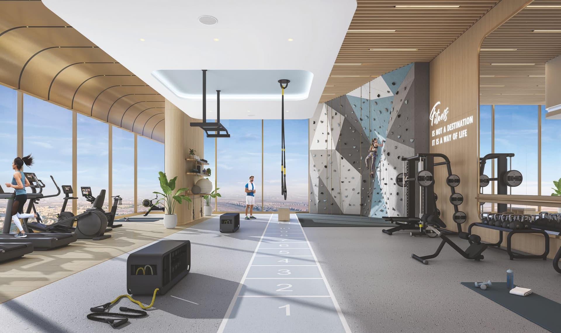 Upper House amenity Gym in JLT (Jumeirah Lake Towers), Dubai, by Ellington