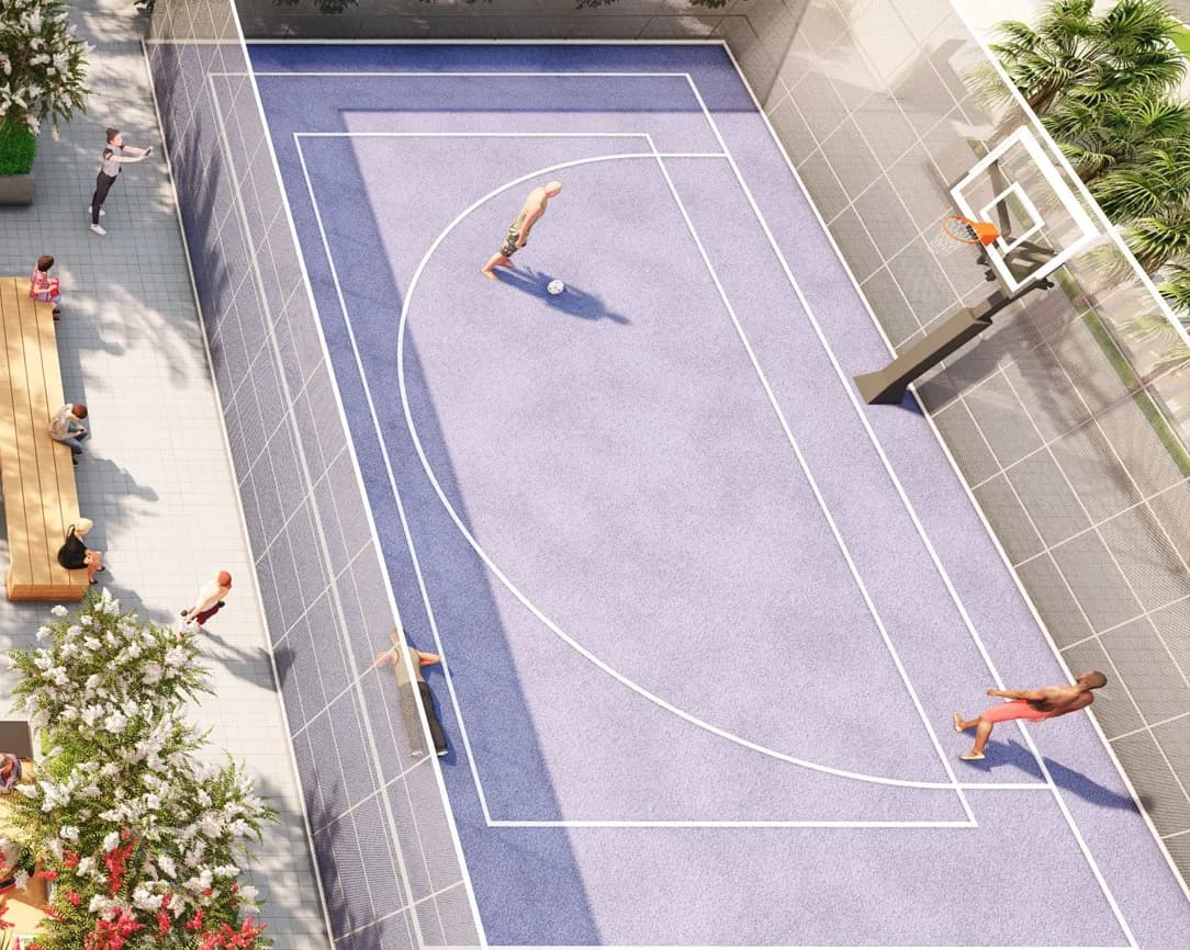 UPSIDE Living amenity Sports Courts - Business Bay, Dubai - by SRG Holding