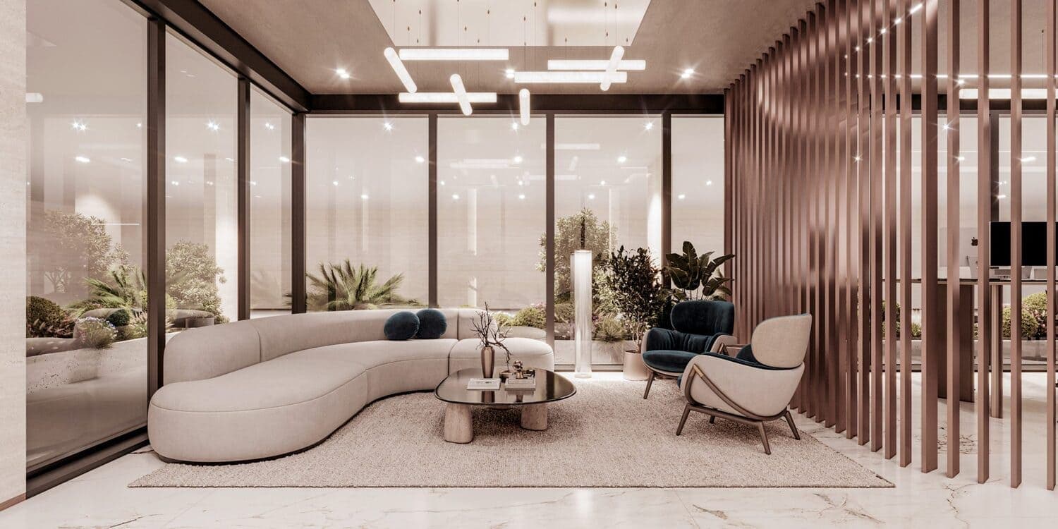 Urban Horizon amenity Lobby Library - Arjan, Dubai - by Arete
