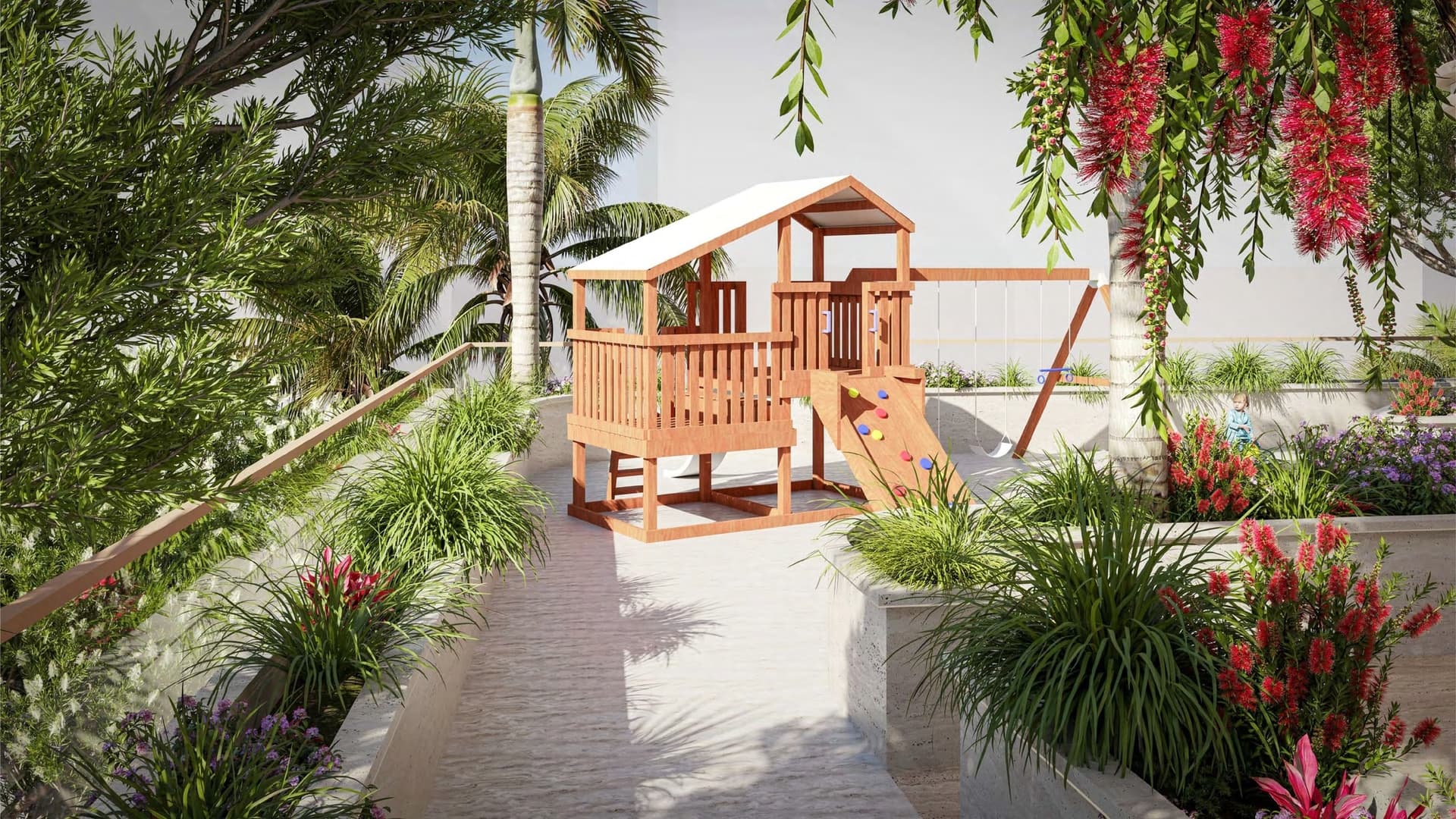 Urban Horizon amenity Outdoor Kids Play Area in Arjan, Dubai, by Arete
