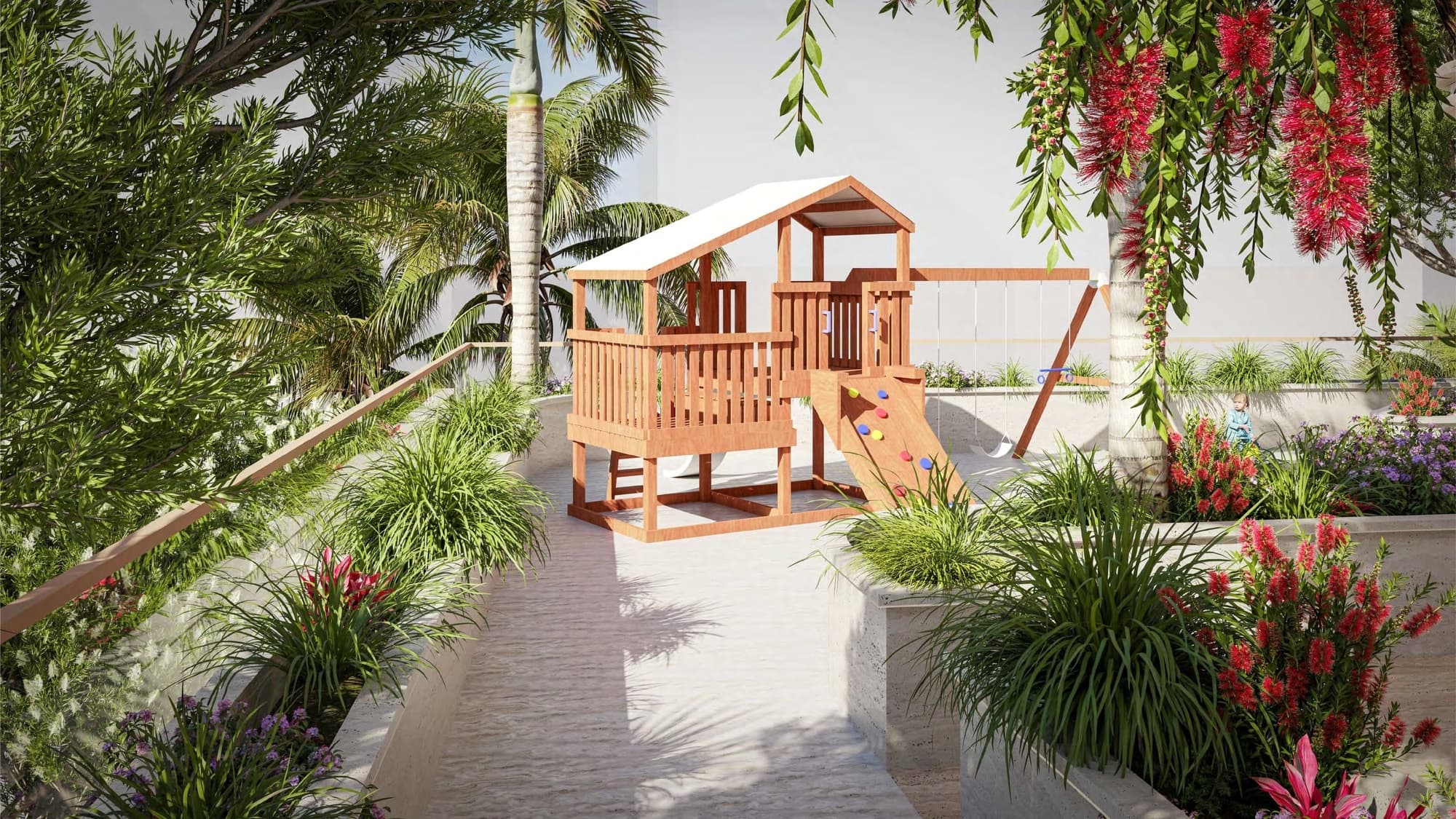 Urban Horizon amenity Outdoor Kids Play Area - Arjan, Dubai - by Arete