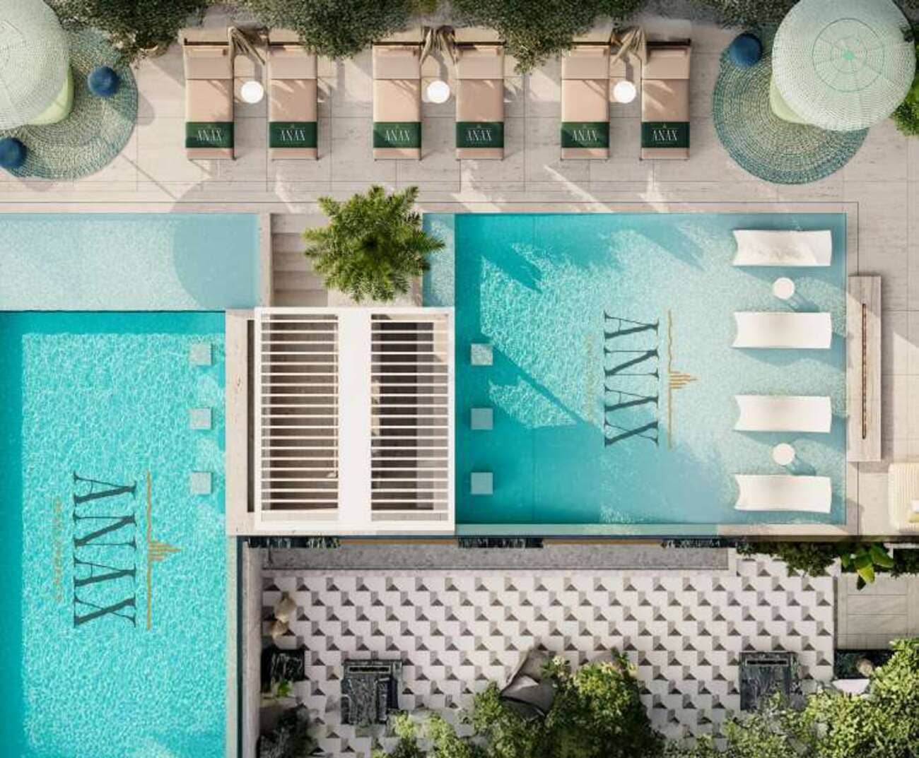 V-Suites amenity Swimming Pools - Business Bay, Dubai - by ANAX Developments
