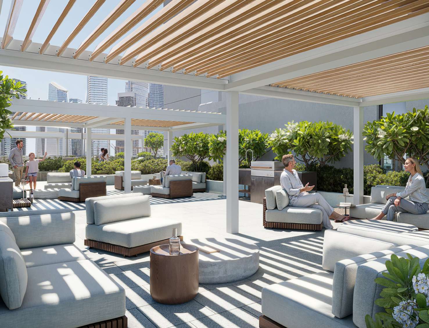 V1VID Tower amenity Bbq & Lounge Area - JVT (Jumeirah Village Triangle), Dubai - by Object 1