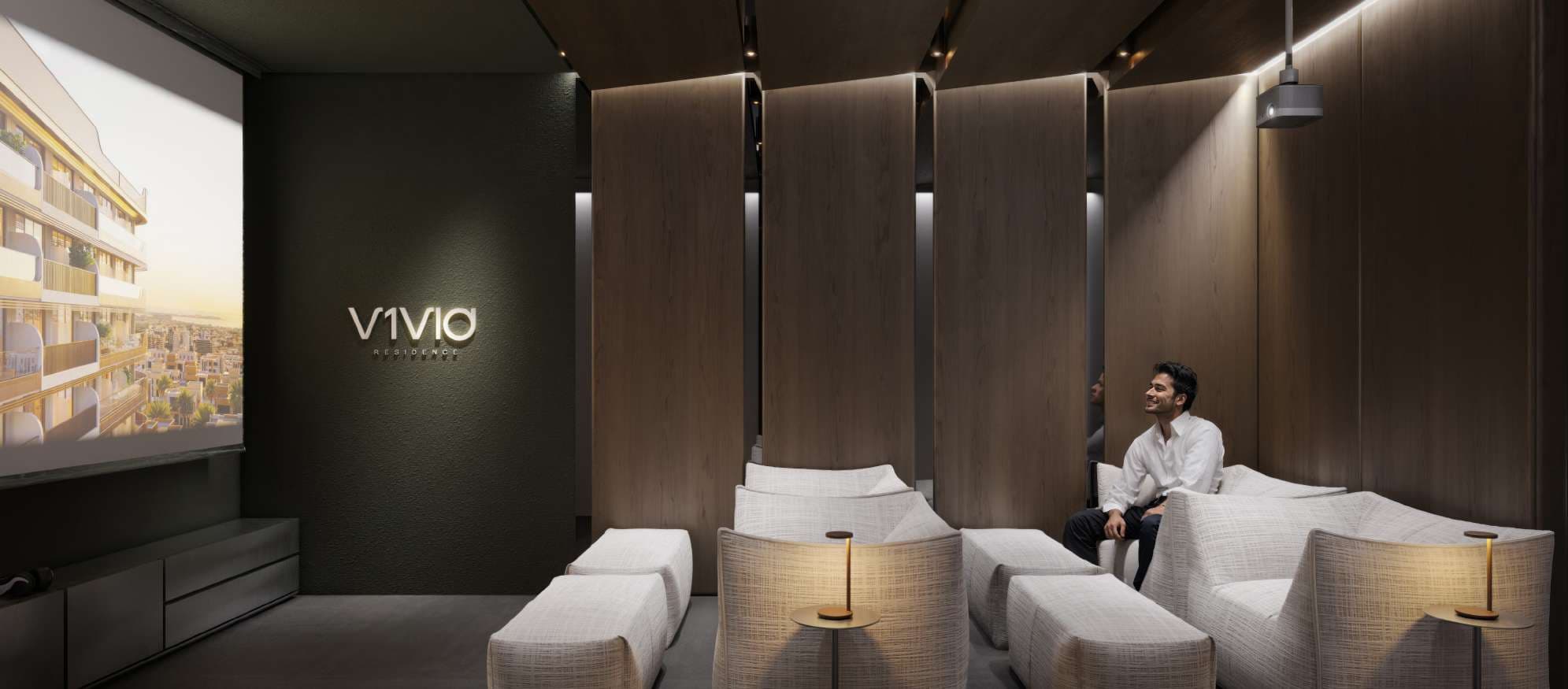 V1VID Tower amenity Cinema - JVT (Jumeirah Village Triangle), Dubai - by Object 1