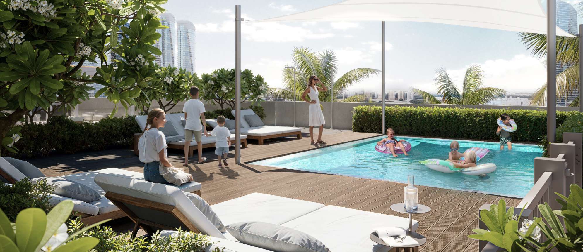 V1VID Tower amenity Kids Swimming Pool - JVT (Jumeirah Village Triangle), Dubai - by Object 1