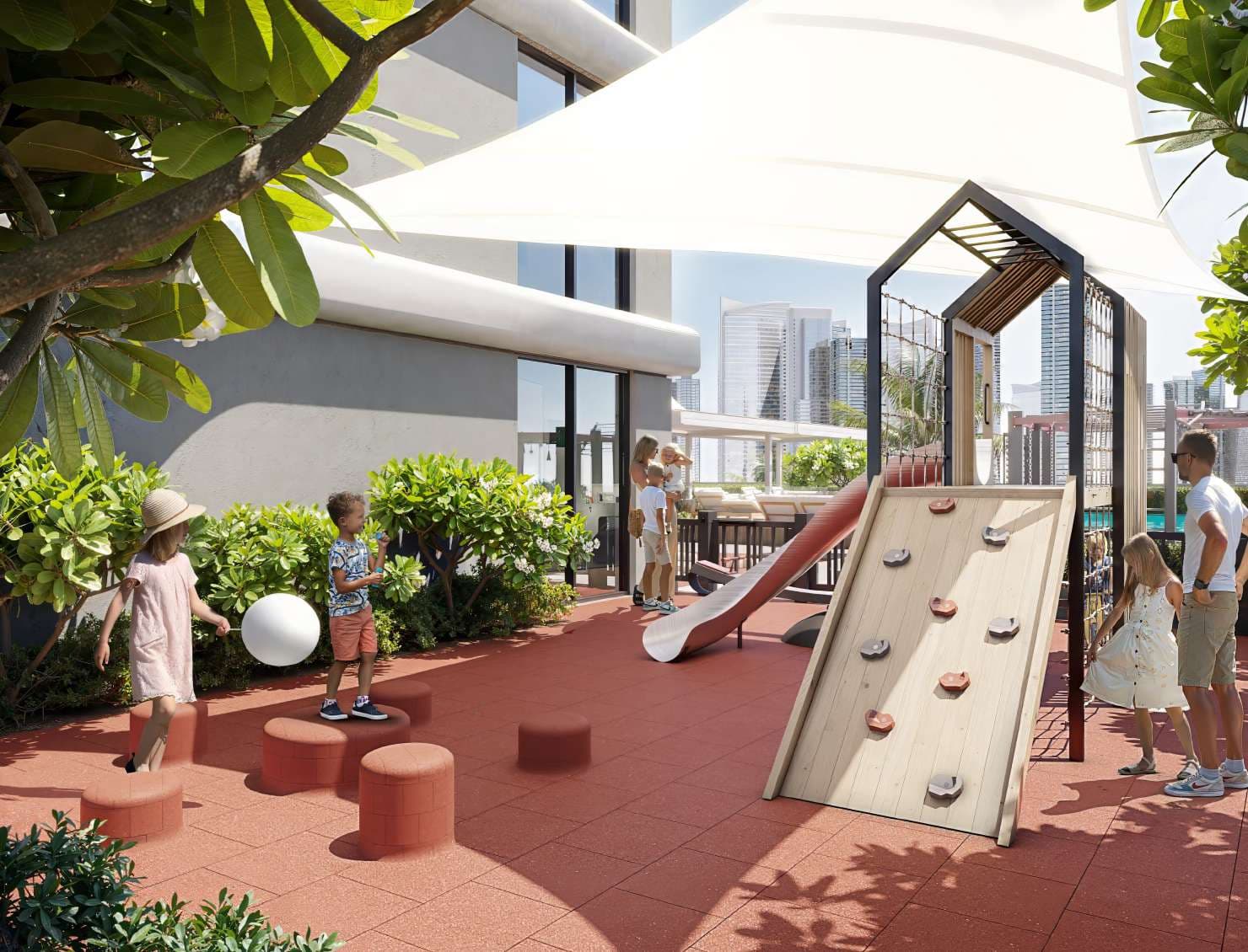 V1VID Tower amenity Outdoor Kids Play Area - JVT (Jumeirah Village Triangle), Dubai - by Object 1