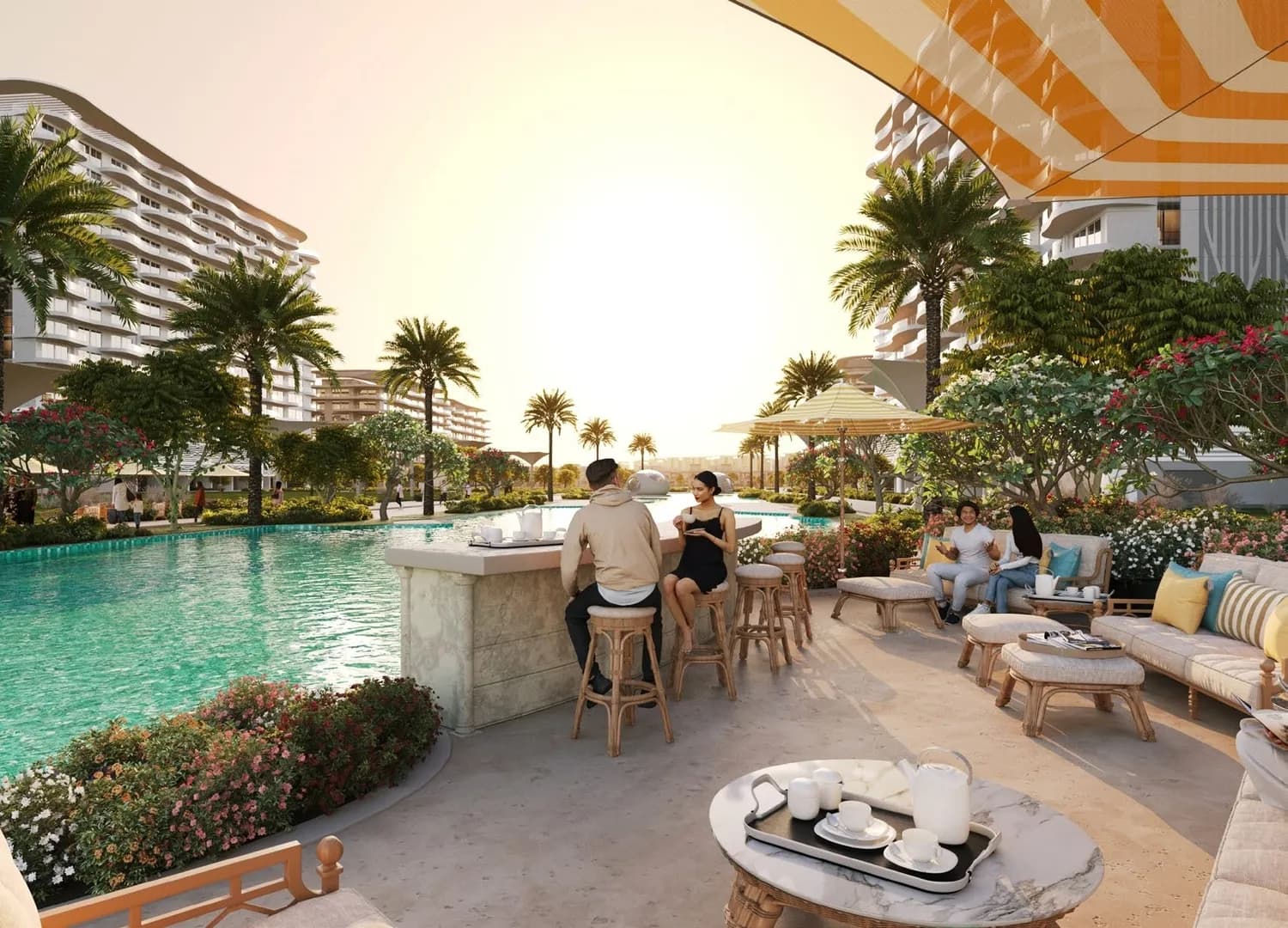 Valencia amenity Mediterranean Style Lounge - Damac Lagoons, Dubai - by DAMAC