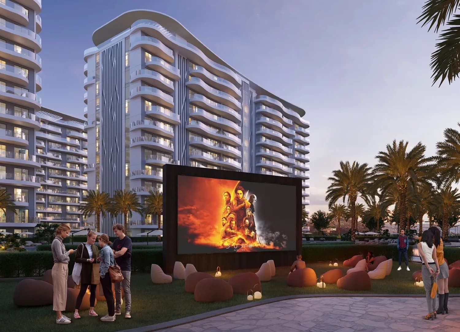Valencia amenity Outdoor Cinema - Damac Lagoons, Dubai - by DAMAC