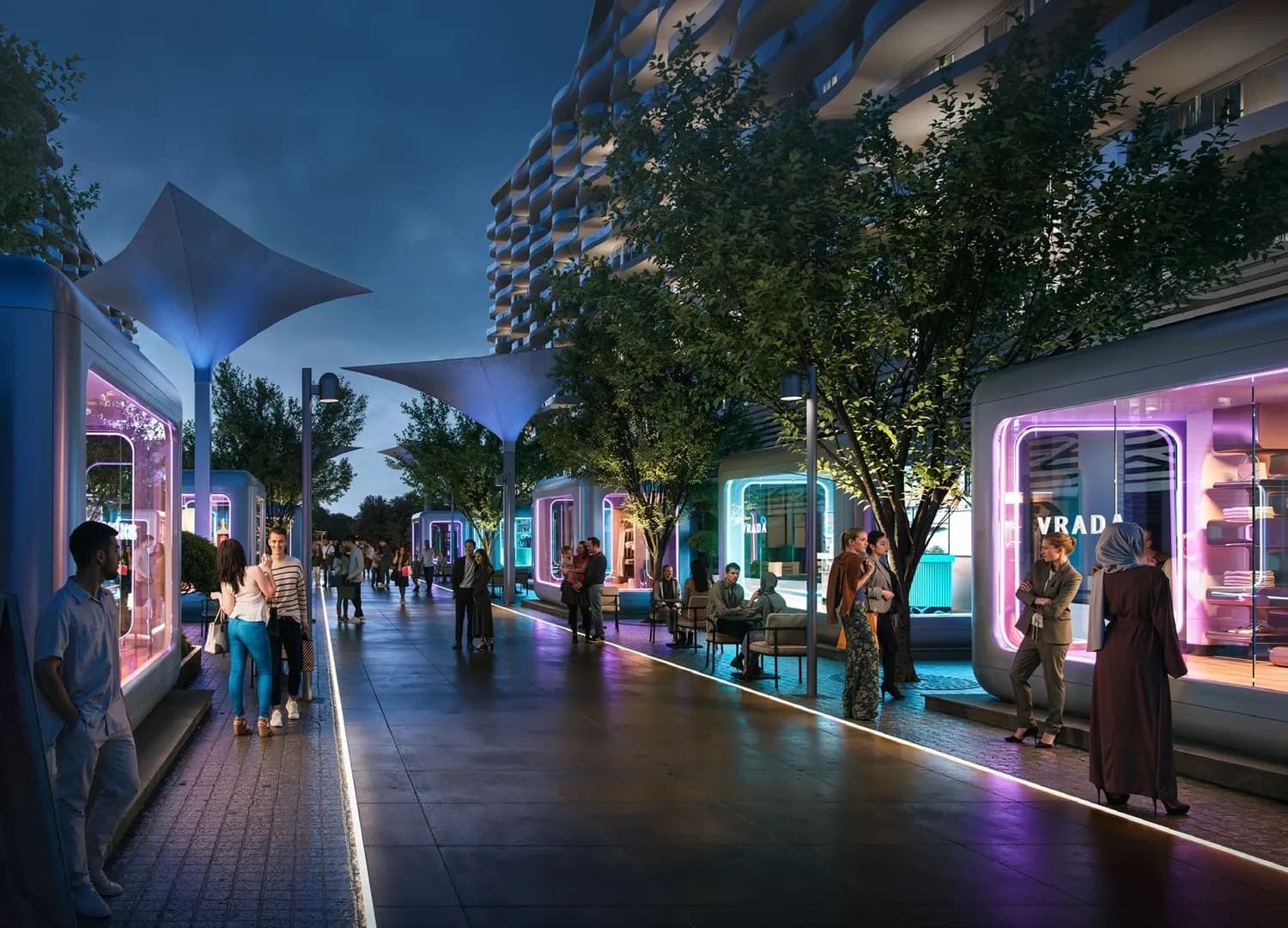 Valencia amenity Smart Pop-up Retail Capsules - Damac Lagoons, Dubai - by DAMAC