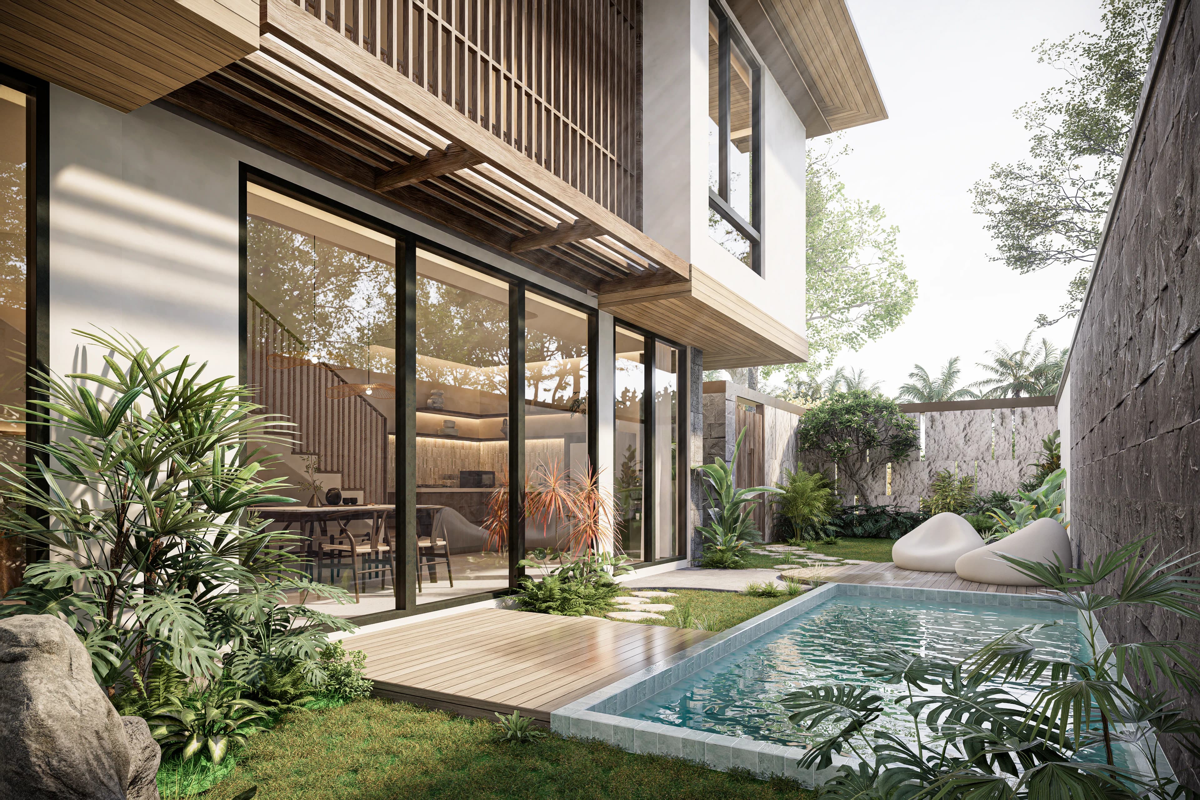 Vasana Residence amenity Private Pool - Bali, Dubai - by Kaluna Development