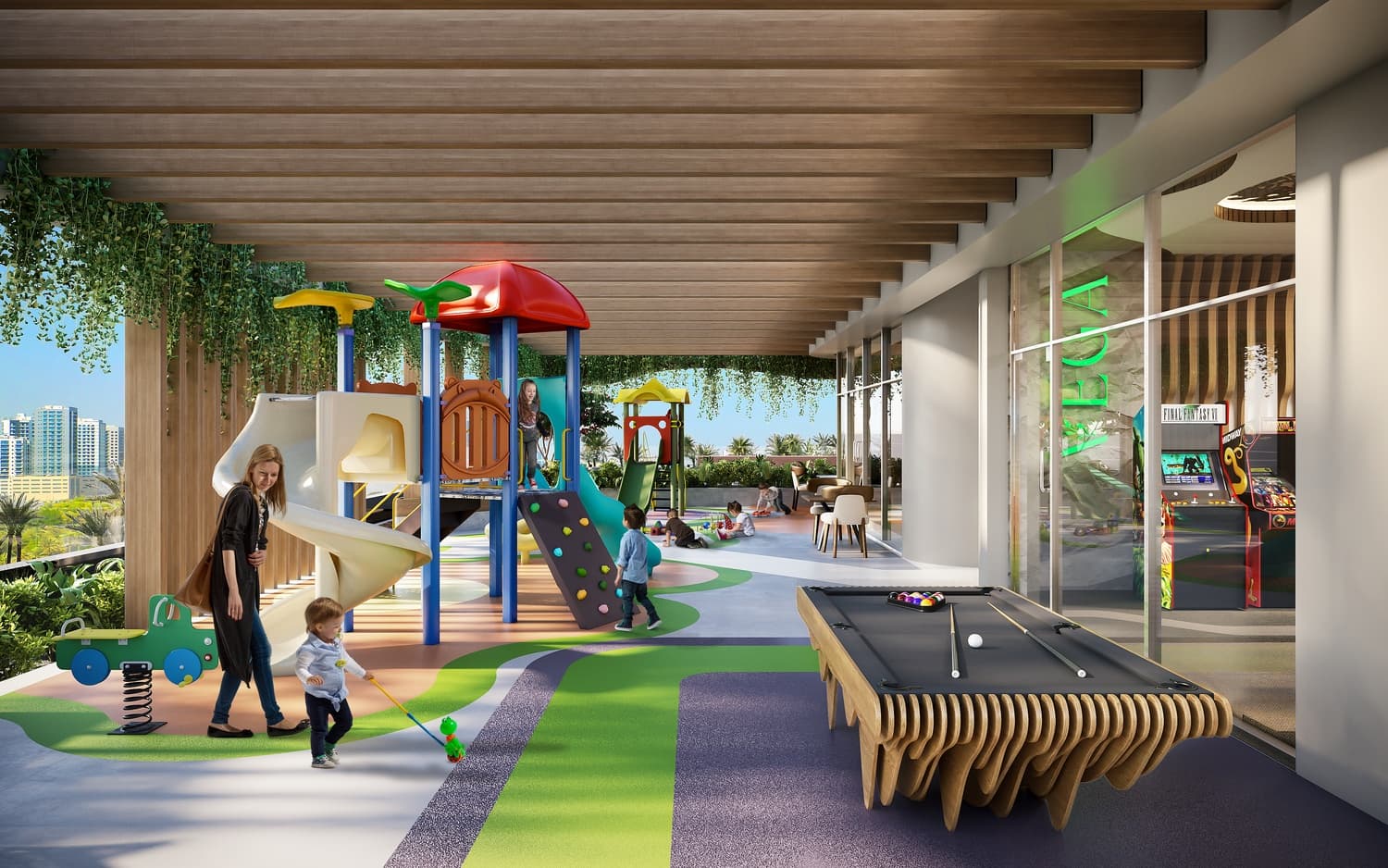 Vega amenity Kids’ Indoor & Outdoor Play Areas - Dubai Sports City, Dubai - by Acube Developments