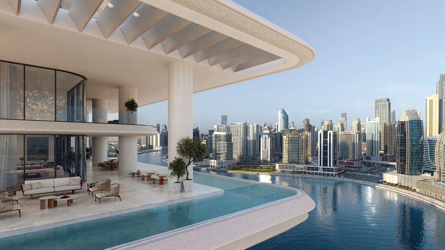 Vela Dorchester Collection amenity Wraparound Pools - Business Bay, Dubai - by Omniyat