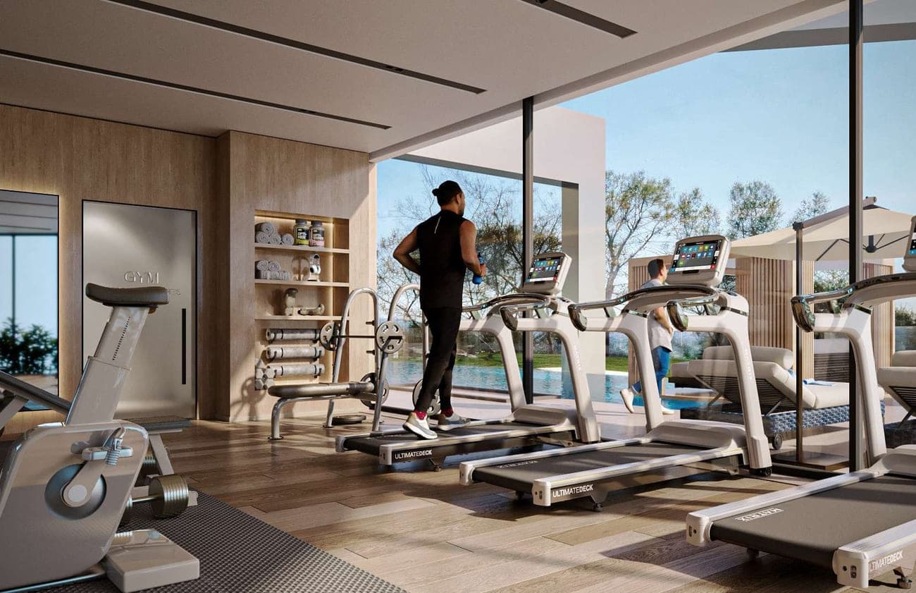 Velor Penthouses amenity Fitness Center in Business Bay, Dubai, by Ginco Properties