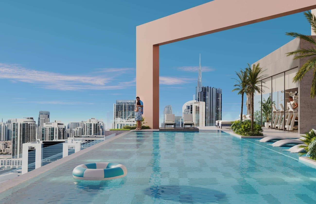 Velor Penthouses amenity Infinity Pool in Business Bay, Dubai, by Ginco Properties