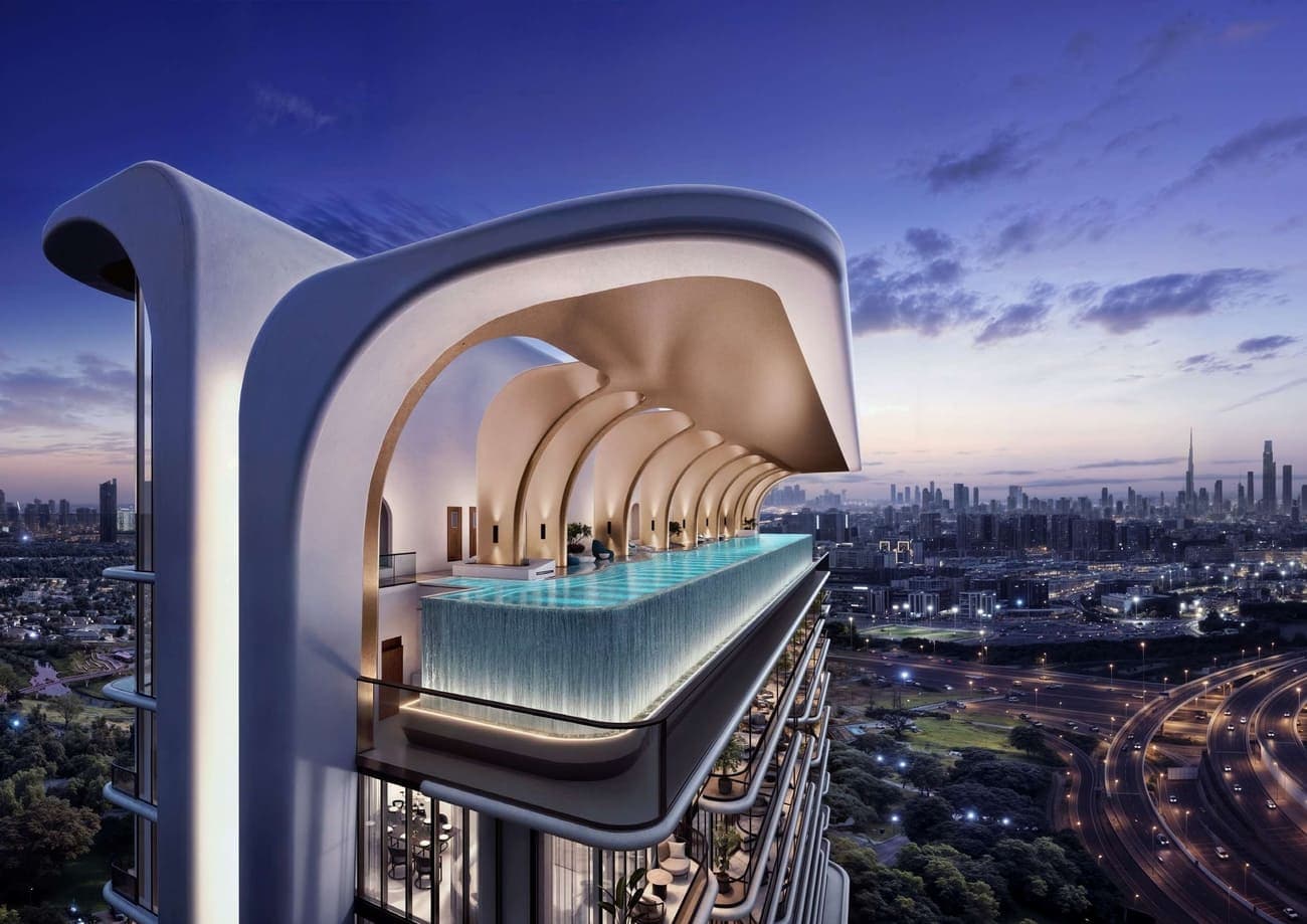 Velos Residence amenity Infinity Pool - Dubai Motor City, Dubai - by CITYVIEW