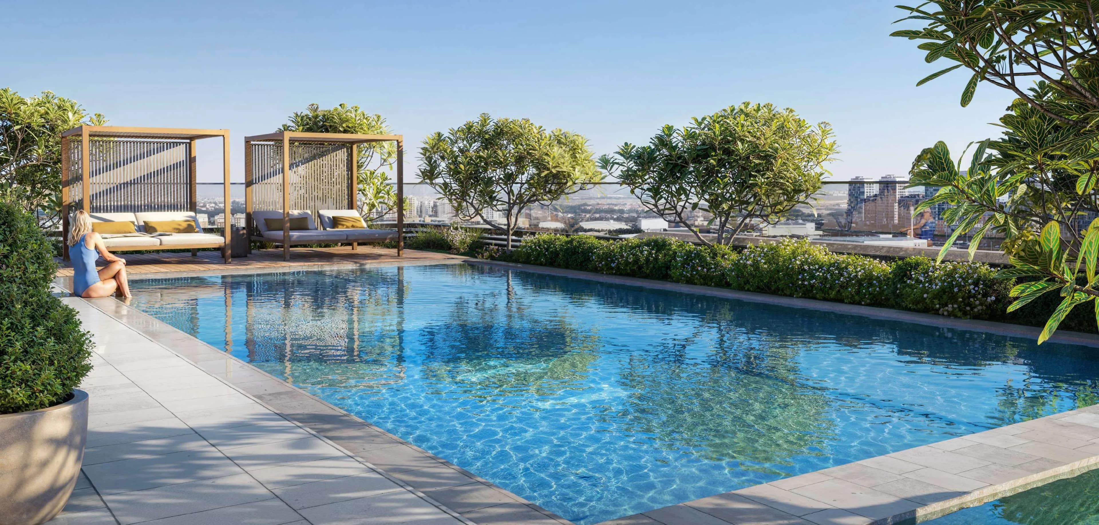 VERDAN1A 5 amenity Swimming Pool - Dubai Land Residence Complex, Dubai - by Object 1
