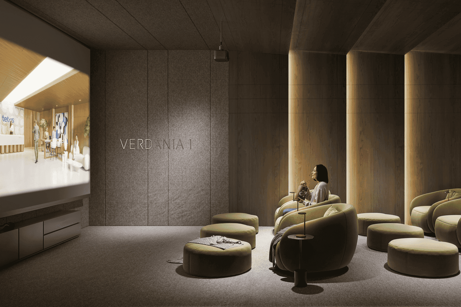 VERDAN1A amenity Cinema - Dubailand Residence Complex, Dubai - by Object 1