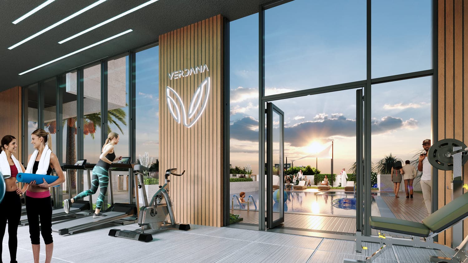Verdana Residence amenity Gymnasium in Dubai Investments Park, Dubai, by Reportage Properties