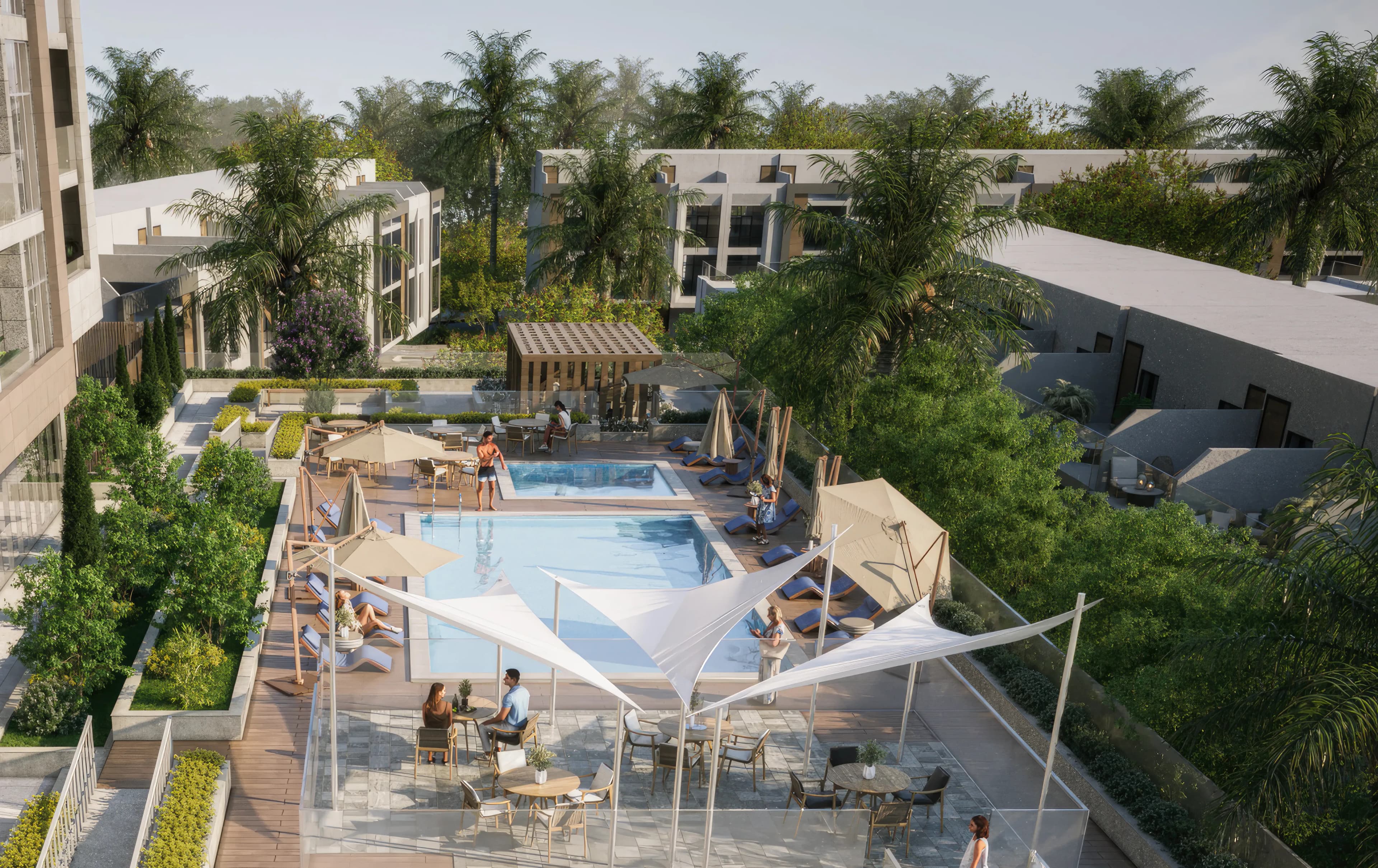 Verdana X amenity Large Swimming Pool - Dubai Investments Park, Dubai - by Reportage Properties