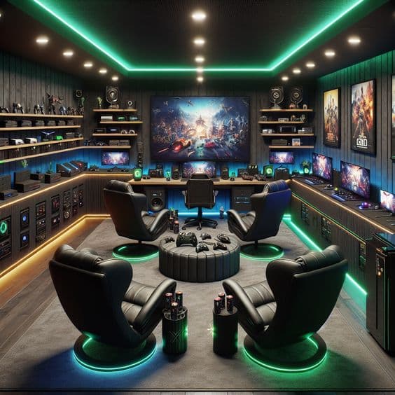 Verde by Vision amenity Gaming Room - Dubai Sports City, Dubai - by Vision Developments