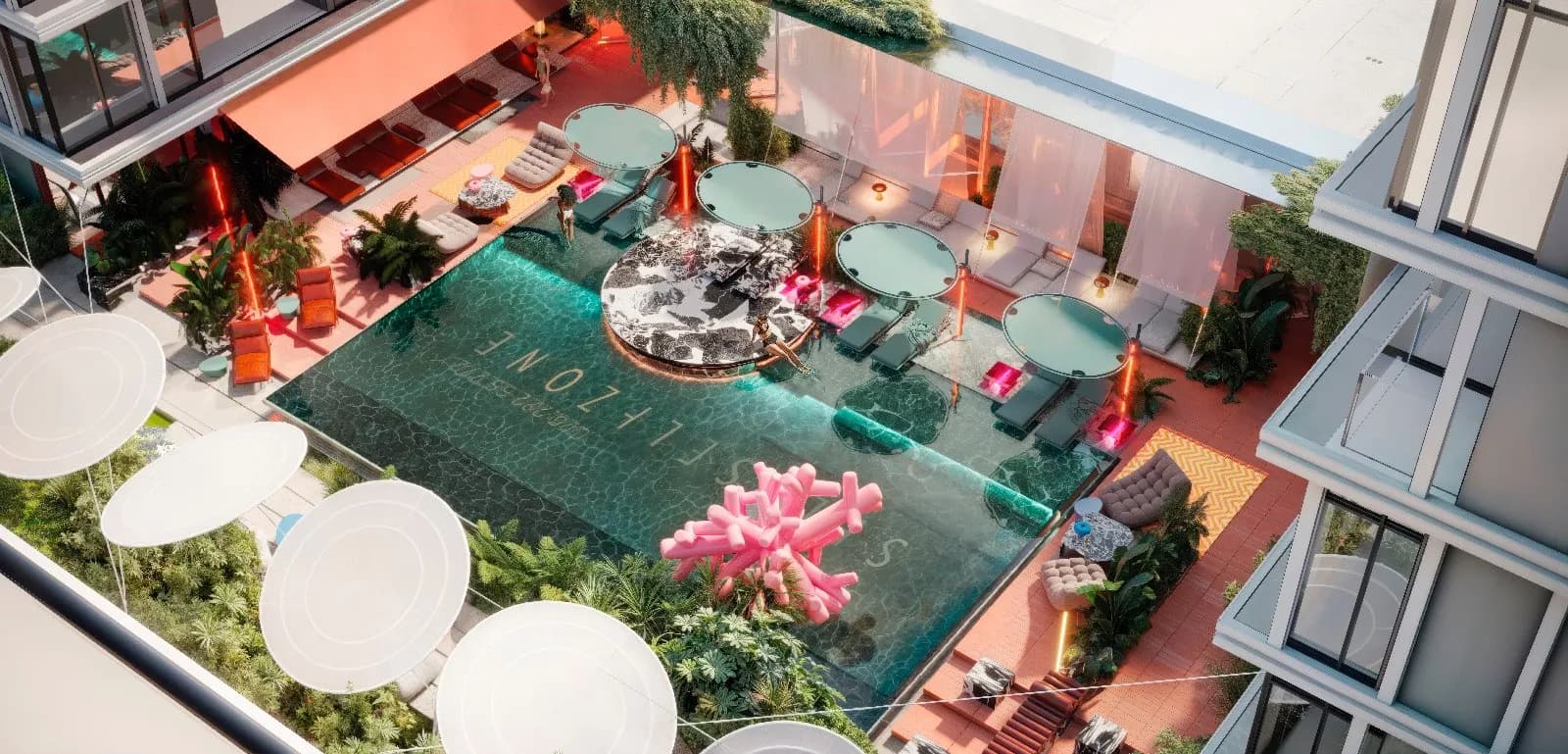 Vibe amenity Terrace Swimming Pool - Al Satwa, Dubai - by Arsenal East