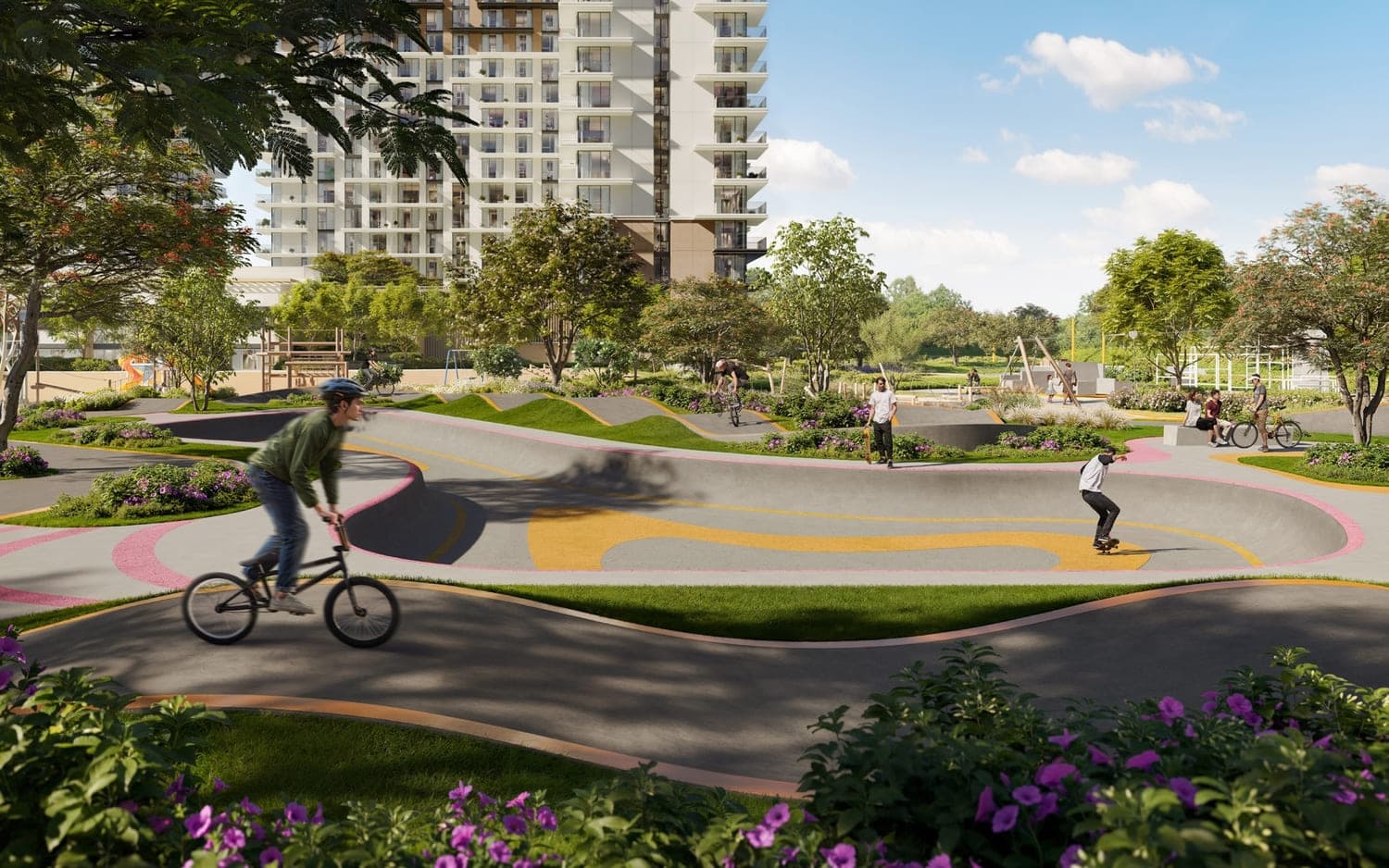 Vida Residences Hillside amenity Skate & Pump Track - Dubai Hills, Dubai - by Emaar