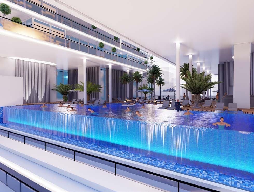 Viewz amenity Swimming Pool in JLT (Jumeirah Lake Towers), Dubai, by Danube