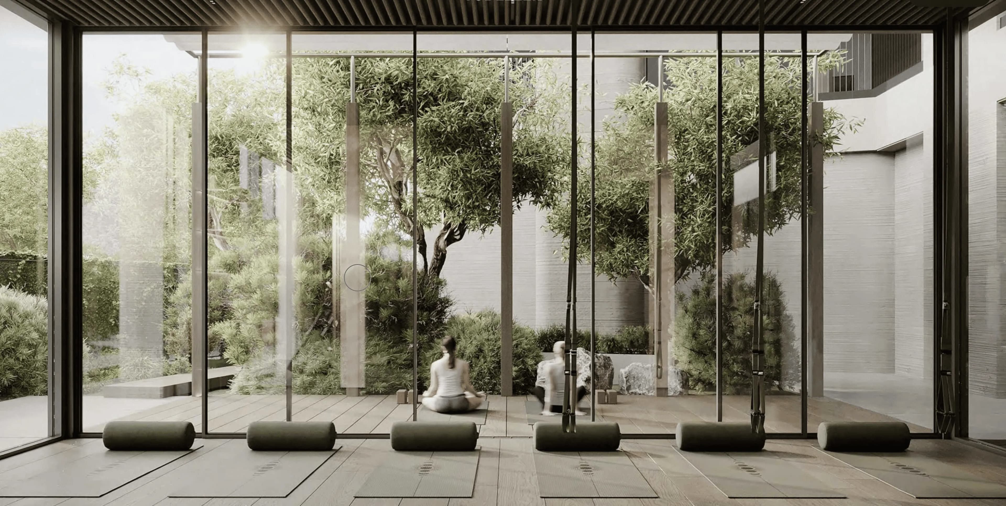 Villa Del Garda amenity Yoga Studio - Palm Deira, Dubai - by Mr. Eight Development