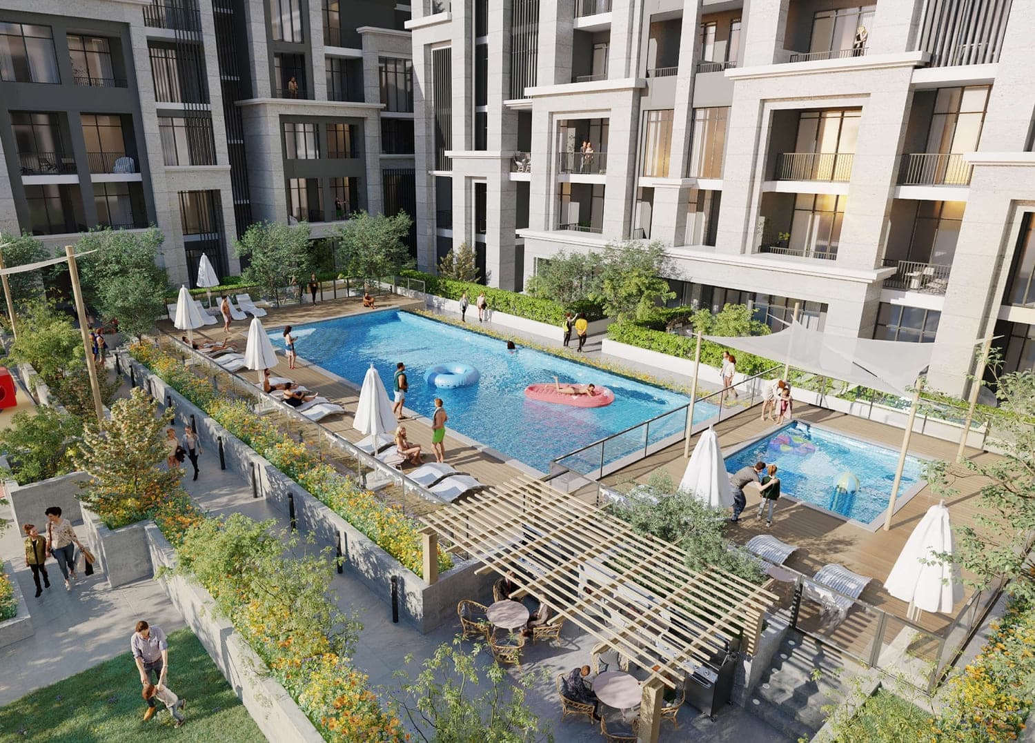 Ville 11 amenity Swimming Pool - Masdar City, Dubai - by Burtville Developments