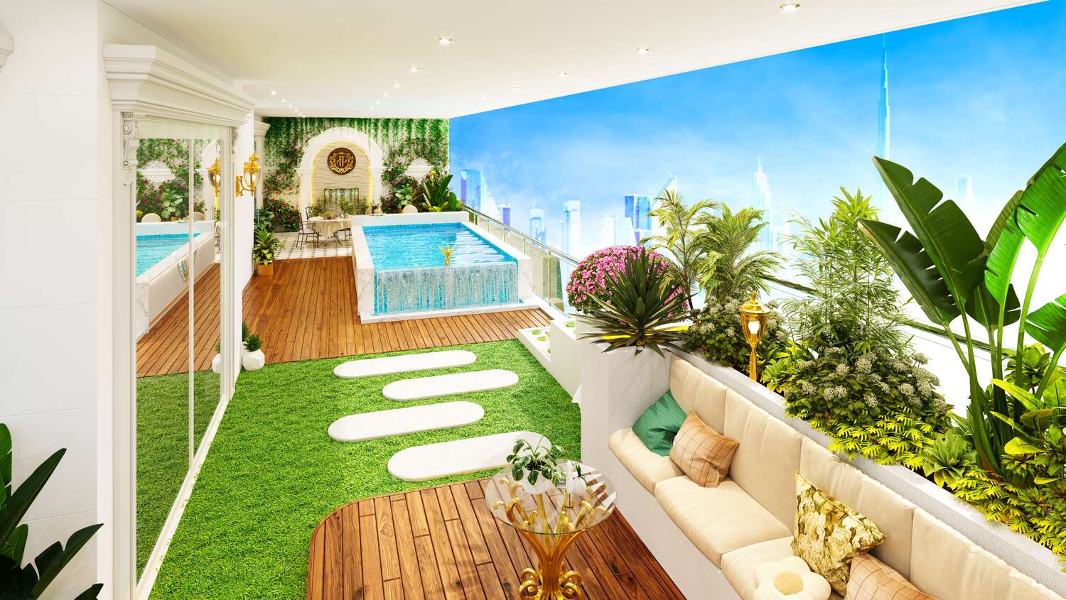 Vincitore Aqua Flora amenity Private Terrzce Garden - Al Barsha, Dubai - by Vincitore
