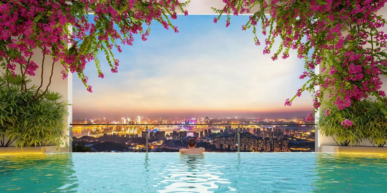 Vincitore Wellness Estate amenity Rooftop Infinity Pool - Majan, Dubai - by Vincitore