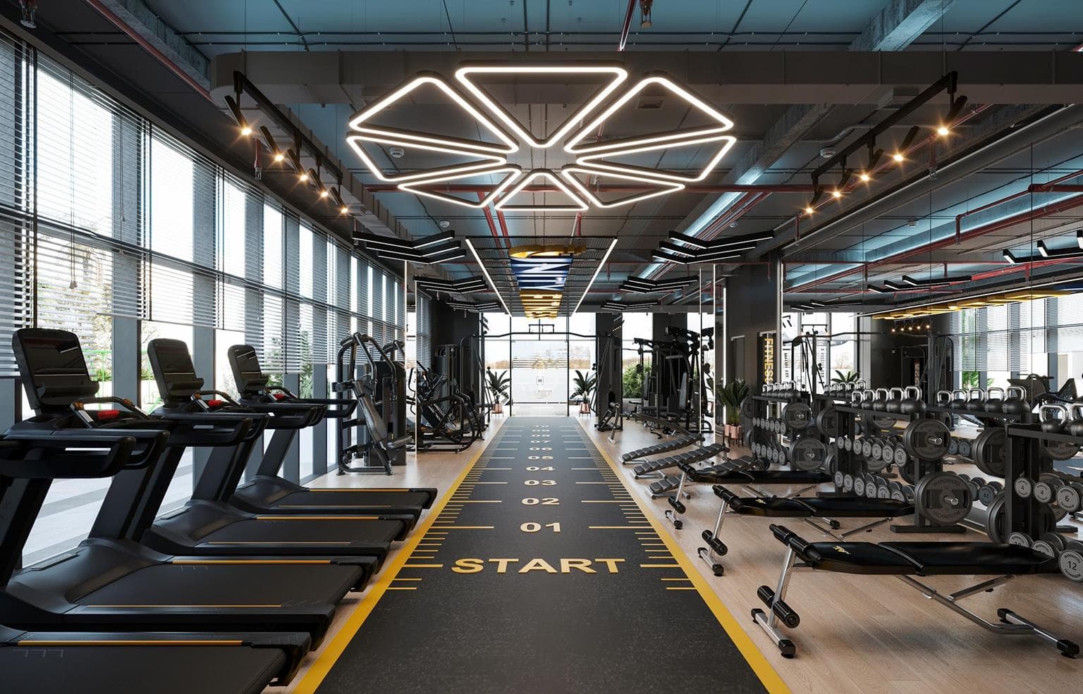 Violet Tower amenity Gym - JVC (Jumeirah Village Circle), Dubai - by Dubai Investments Real Estate