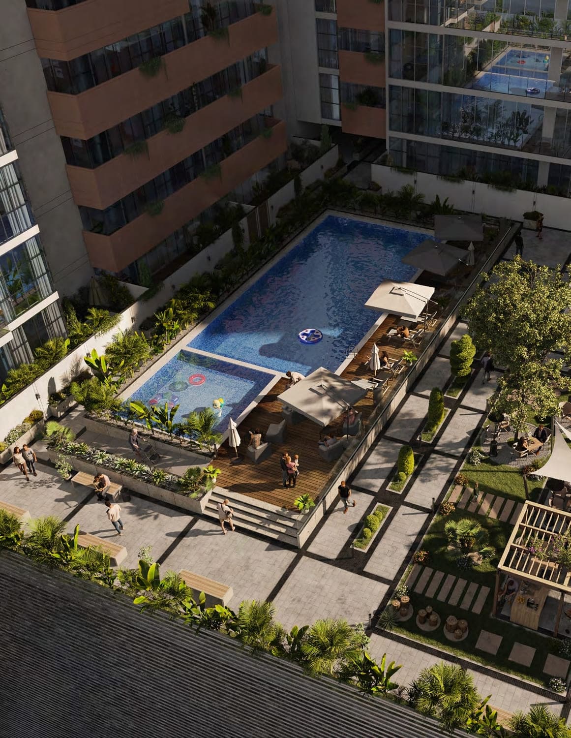 Vista 3 amenity Swimming Pool in Abu Dhabi, by Reportage Properties