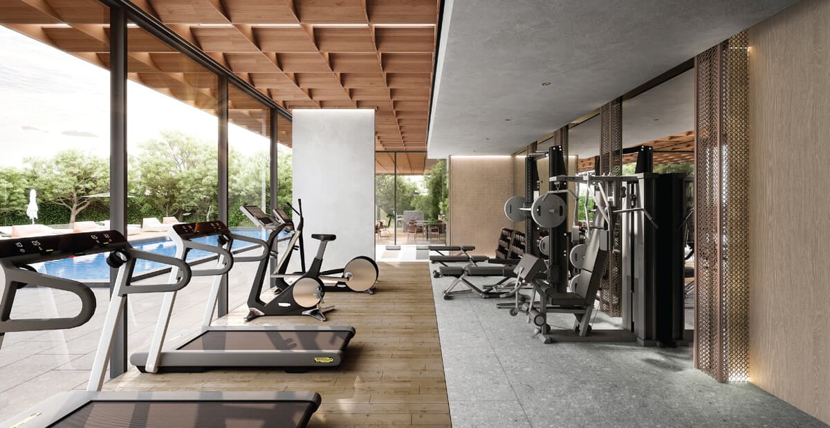Vista Del Mar amenity Gym & Fitness Center in Yas Island, Abu Dhabi, by Esnad Management