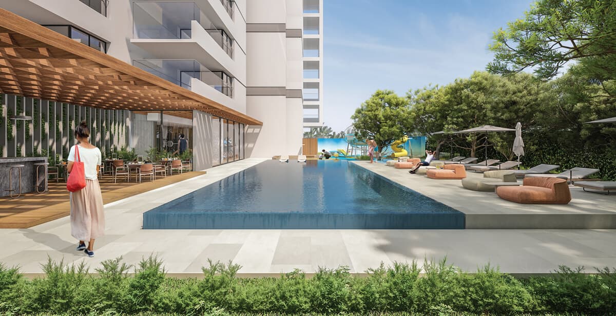 Vista Del Mar amenity Swimming Pool - Yas Island, Dubai - by Esnad Management
