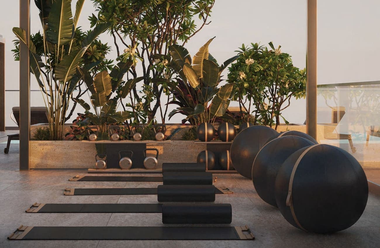 Vitality Residence amenity Yoga Area - JVC (Jumeirah Village Circle), Dubai - by Segrex Development