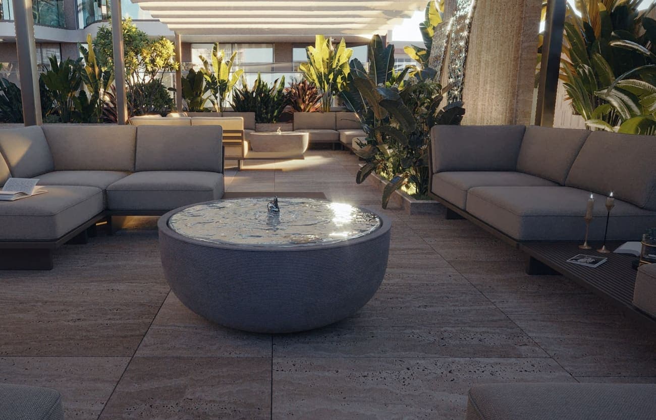 Vitality Residence amenity Zone With Fountains - JVC (Jumeirah Village Circle), Dubai - by Segrex Development