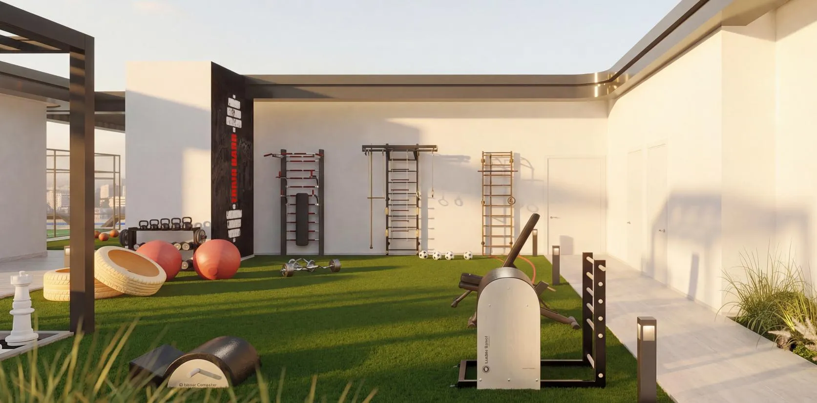 Vivida Residences amenity Outdoor Gym - Dubai South, Dubai - by NAMO Development