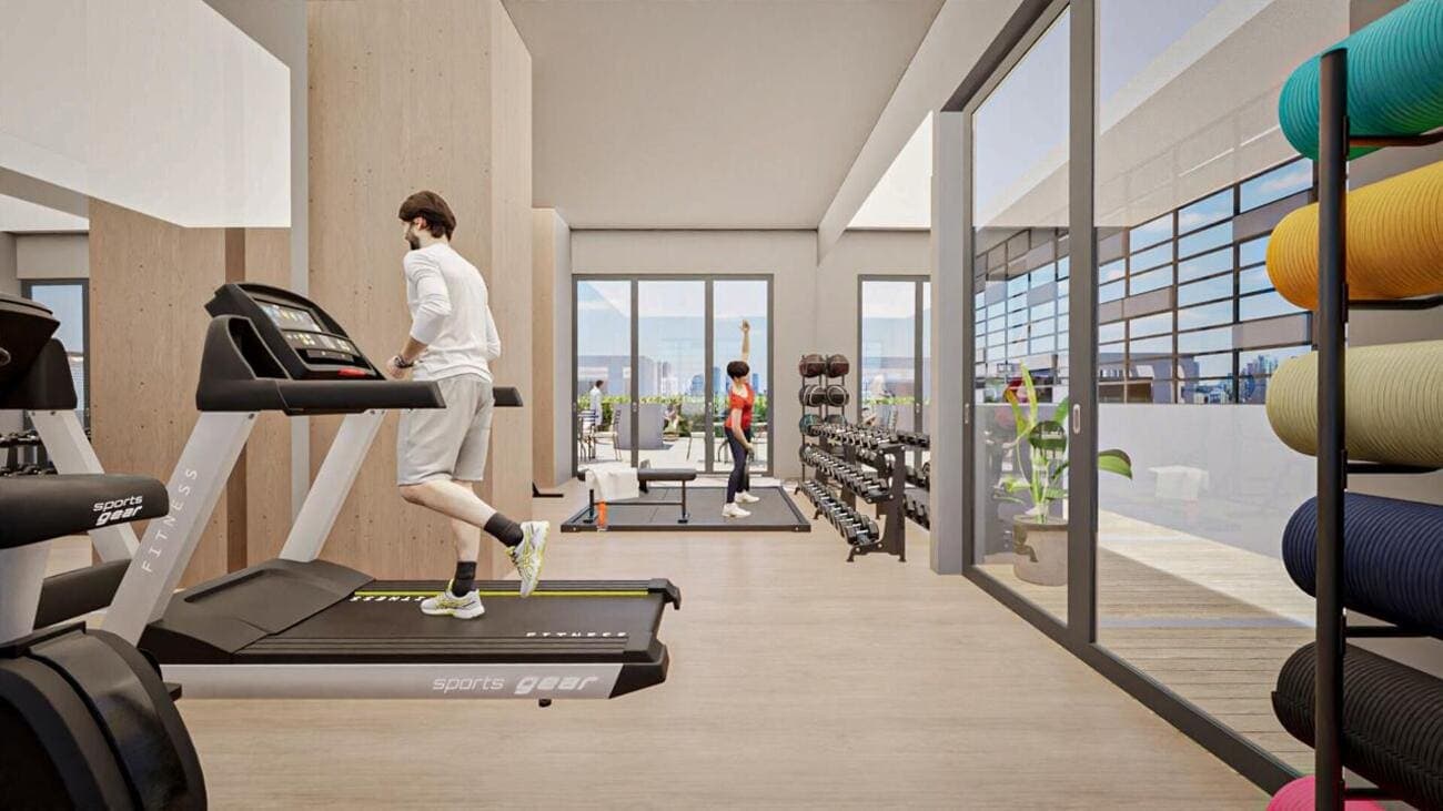 VOI Residence amenity Gym - Dubai South, Dubai - by HVM Living