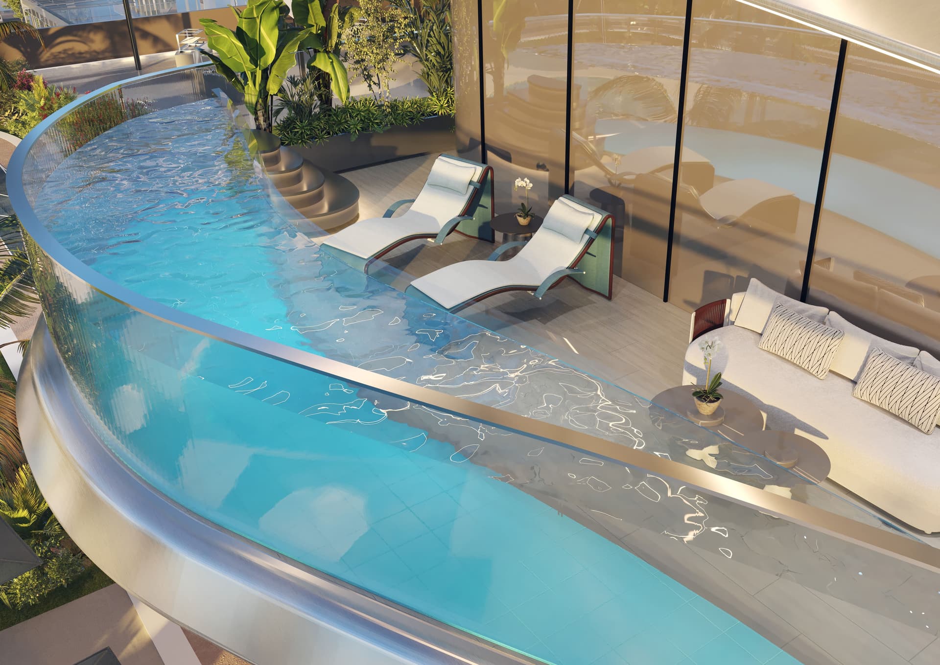 Volga Tower amenity Private Pools in JVT (Jumeirah Village Triangle), Dubai, by Tiger Group